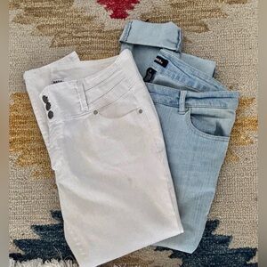 d. jeans Light Blue & Off-White Skinny Jeans (2pairs)